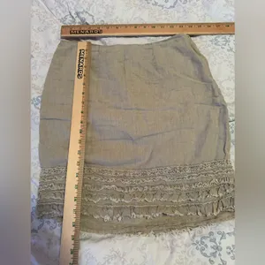 Tommy Bahama Linen Skirt tan linen , ruffled‎ women’s size 0 thumbnail 6