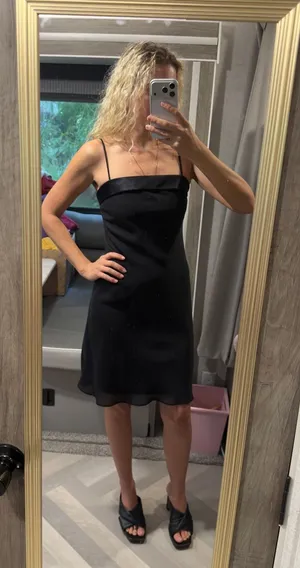 Y2K Jump Apparel‎ Spaghetti Strap Slip Dress in Black Size 0 thumbnail 1