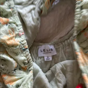 Lelis Green Smocked Mini Sundress thumbnail 4