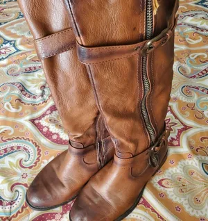 Faux leather boots sz7 thumbnail 5