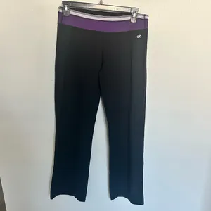 Alo Yoga Pants Leggings Wide Leg Small Black Purple Loose Fit CoolFit thumbnail 2