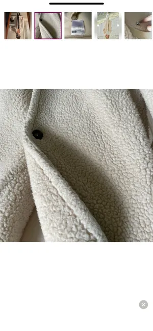 Uniqlo Women's Cream Sherpa Coat thumbnail 6