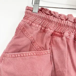 Free People Womens Kalani Dusty Rose Paperbag Waist Raw Hem Pull On Shorts M thumbnail 4