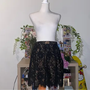 Michael Michael Kors dark academia whimsical gothic lace floral midi skirt thumbnail 9