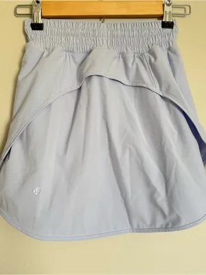 Lululemon Hotty Hot High-Rise Skirt Skort Size 0 Pastel Blue Periwinkle Shorts thumbnail 7