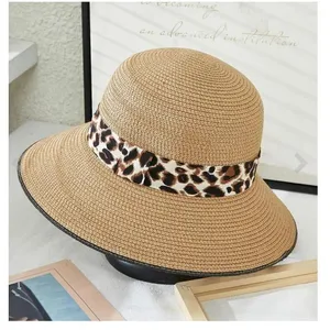 NWT Leopard trimmed Bowler hat Tan thumbnail 2
