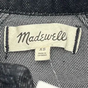Madewell Oversized Jean‎ Jacket Womens XS Black Lunar Wash 100% Cotton M4230 NEW thumbnail 3