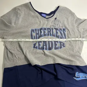DDisney Eeyore Cheerless Leader Gray Blue Top XL Est thumbnail 4