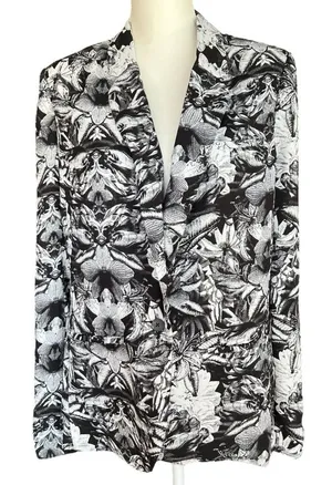 urban outfitters silence + noise Blazer lightweight abstract floral size Large thumbnail 1