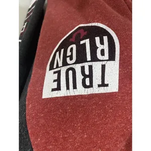 Unisex Raglan True Religion Sz M Red Zip Up Hoodie Sweatshirt thumbnail 8