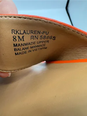 Nordstrom Rack Lauren orange faux leather Slide Sandal size 8 NEW classy office thumbnail 5
