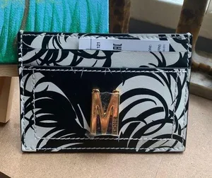 Authentic MOSCHINO Leather Logo card case thumbnail 1