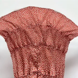Pink and Orange Flutter Sleeve Smocked Mini Dress thumbnail 9