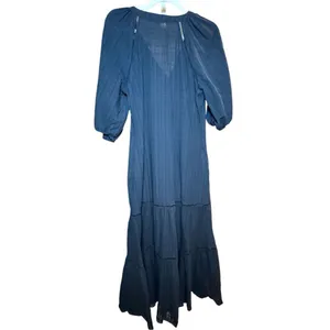 Madewell Tie-Waist Tiered Midi Dress in‎ Windowpane Sz 6 thumbnail 5