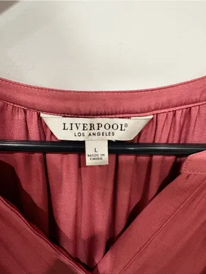 Liverpool Rose Satin Midi Dress Large thumbnail 2