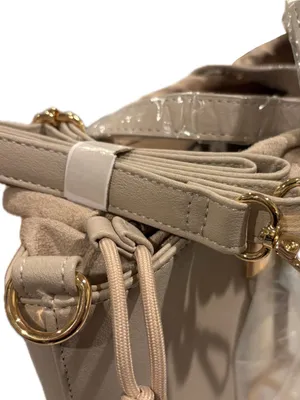 NWT Yani J'adore Elysian Collection Tote Bag Taupe Gold Hardware Convertible thumbnail 3