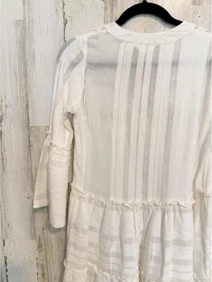 Accessorize London White Cotton Tiered Beach Dress XS NWT thumbnail 8