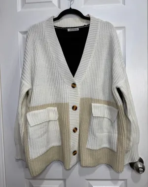 12th tribe color block knit cardigan Small thumbnail 1