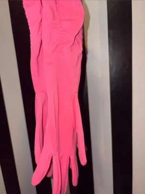 Vintage Pink Ruched Long Gloves Retro Formal Wear Fancy Dress thumbnail 13
