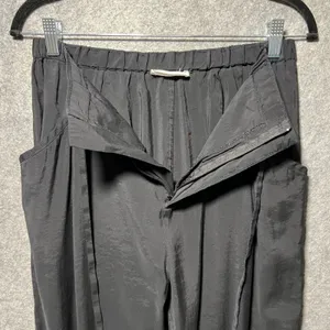 Elodie Black Jogger Pants‎ Elastic Waist Zipper Drawstring Pockets Size M thumbnail 6