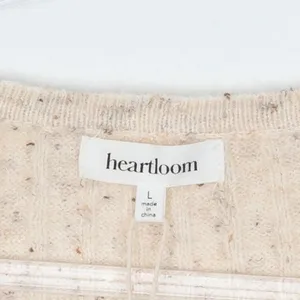 NWT Heartloom Womens Lilah Henley‎ Pullover Sweater in Oat Size L Minimalist thumbnail 5