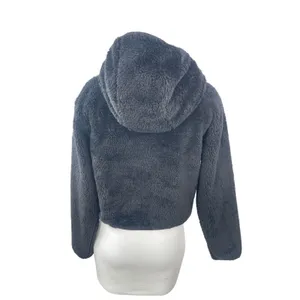 Aritzia Sunday Best Womens Black Faux Fur Long Sleeve Teddy Hooded Coat Jacket S thumbnail 4