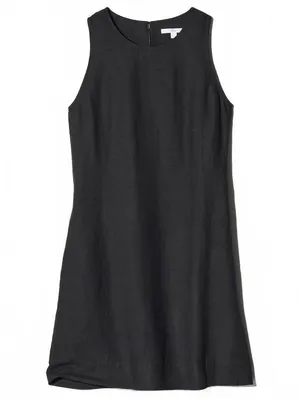 Uniqlo Linen Blend Mini Dress NWT Black XS thumbnail 2