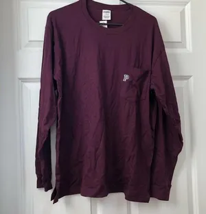 VS Pink | burgundy long sleeve thumbnail 1