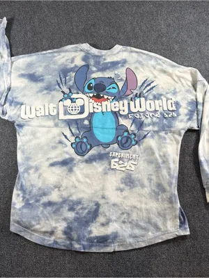 Disney Stitch 626 Walt Disney World Spirit Jersey Medium Tie Dye Long Sleeve thumbnail 2