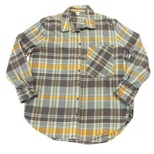 Aerie Plaid Flannel Button Shirt Oversized Cabin Core Indie Sleaze Grunge thumbnail 1