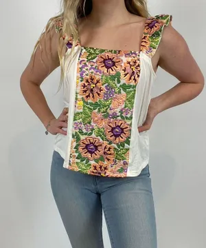 Anthropologie Embroidered Tank Top thumbnail 1