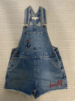 $89 NWOT howdy western denim short overalls by Idyllwind,S rodeo Texas Nashville thumbnail 2