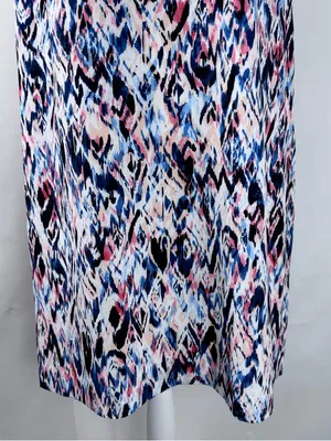 The Limited Ikat V-Neck Shift Dress Blue Pink Size Large NWT thumbnail 5