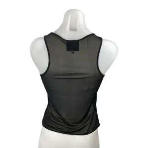 Reformation Rose Black Mesh Sheer Bustier Sleeveless Knit Cami Tank Top Size S thumbnail 4