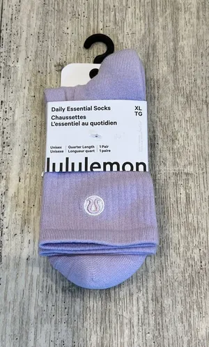 Lululemon Daily Essential Quarter Length Socks Size XL thumbnail 1