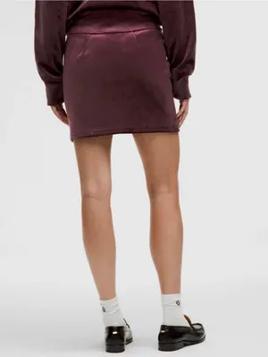 Lululemon Velvet Scuba High Rise Mini Skirt NEW NWT Rare Garnet Size Medium M thumbnail 3