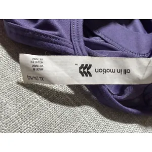 All In‎ Motion Womens Purple Racerback Sports Bra XL 14/16 thumbnail 3