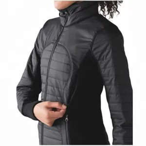 LULULEMON FIRST MILE Black Gorpcore Active Quilted Hooded Jacket Size 6 thumbnail 4