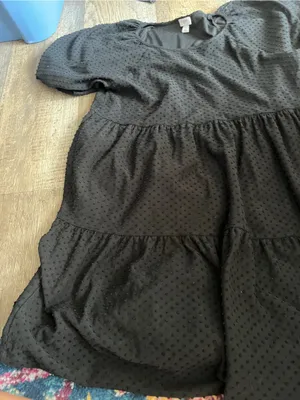J crew Black Swiss Dot Puff Sleeve dress thumbnail 6
