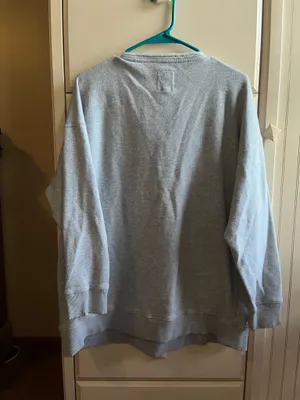 Aerie Grey Oversized Crewneck Sweatshirt thumbnail 2