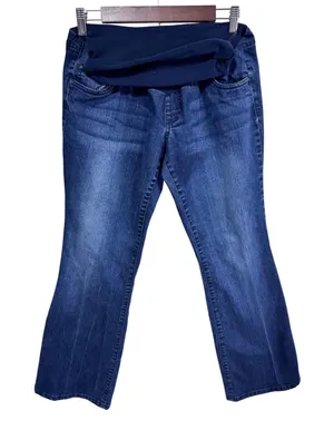 Indigo Blue Indigo Maternity Large Blue‎ Jeans Women's Secret Fit Belly Bootcut Blue thumbnail 1