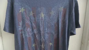 Delta Pro Weight in American U.S.A United States of American eagle graphic t-shirt in blue size medium. thumbnail 2
