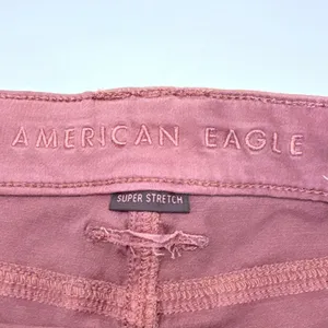 American Eagle Super Stretch Utility Pants Womens 10 Pink Tie Waist Cargo Slim thumbnail 6