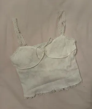 Edikted White Lace Top Tank thumbnail 1