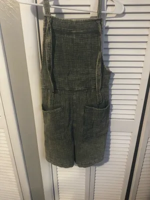 Zenana Washed Double Gauze Tie Back Rompers thumbnail 3