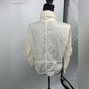 Gap windbreaker cream jacket size‎ medium zip up thumbnail 4