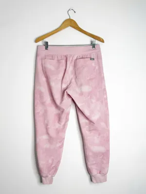 FIGS Zamora Jogger Scrub Pants Medium Petite Pink Marble Tie Dye thumbnail 2