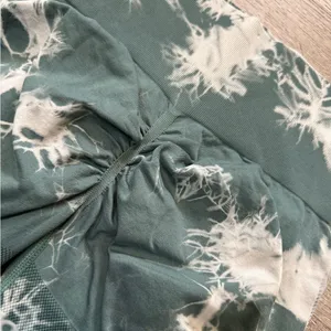 TIE DYE SCRUNCH LEGGINGS Green Size M thumbnail 6