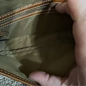 Banana Republic BR Vintage Tan‎ Leather Buckle Detail Mini Purse thumbnail 7