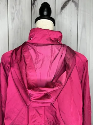 Chicos Zenergy Women's Hooded Nylon Blend Full Zip Jacket Sz 3 (16/18) Pink thumbnail 10